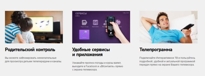 Действующие тарифы на кабельное телевидение от Ростелеком